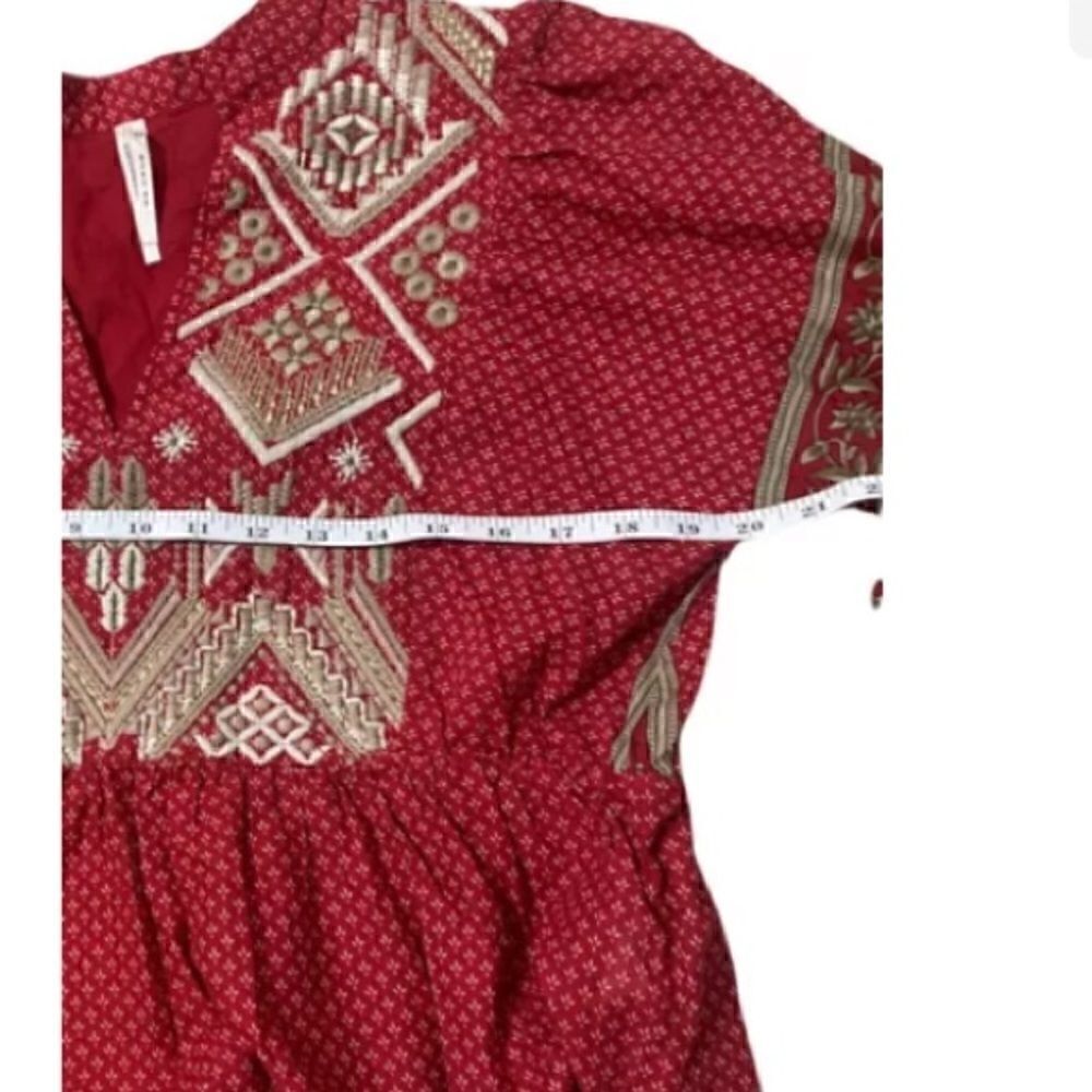 Anthropologie  Keira Embroidered Peplum Long sleeve blouse •sold out• - Picture 6 of 9